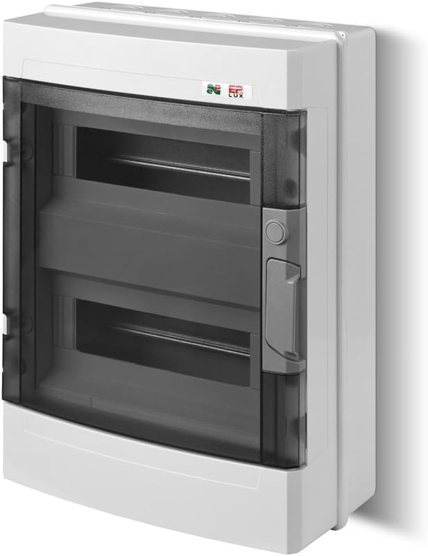EPN Surfacemounted fuse box, wet room, IP55, subdistribution, 2 rows