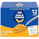 Kraft Mac and Cheese, 12 Boxes, for Easy Dinner or Dinner Sides, Original Flavor, No Artificial Flavors, Preservatives or Dyes, 7.25 oz