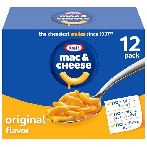 Kraft Mac and Cheese, 12 Boxes, for Easy Dinner or
