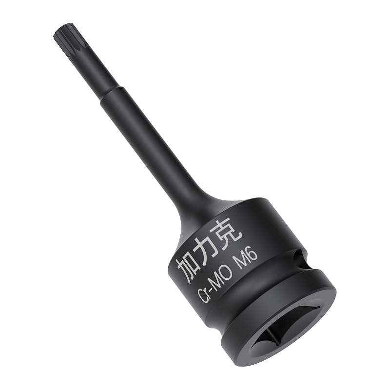 Soquete de Impacto XZN M6 com Encaixe Triplo Quadrado de 12,7 mm FOCMKEAS, 7,8 cm, 1 peça