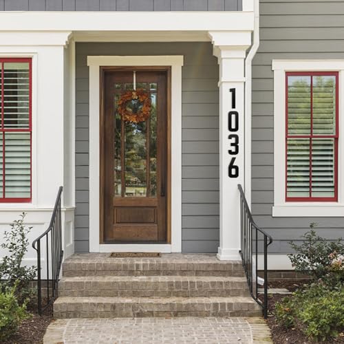 3 Inch Floating Aluminum House Numbers, House Address Numbers Letters for Outside, Modern Metal Black Address Number Letters for Door Home Office Apartment Garden (1)