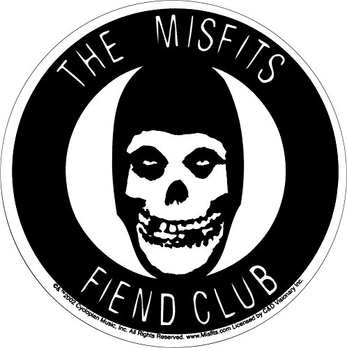 The Misfits - Round Fiend Club Logo - Sticker/Decal (Misfits Fiend Club)