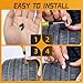 60pcs Tire Plugs Kit, Tire Repair Rubber Nails, Self-Service Vacuum Tyre Screws (30S+30L) Fast Repair Quick Puncture Tools with a Box, Double-ended Screwdriver, for Car Motorcycle Truck Tractor ATV