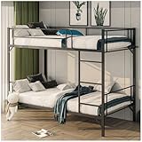 SIMPLE ESPACIO 1M Literas Individuales,Litera Metal Tubo Cuadrado,Literas Matrimonial e Individual,con Capacidad para 1...