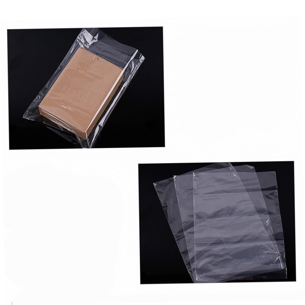 100pcs Transparent Shrink Wrap Bags for Packaging Seal Film for Industrial Use Colorless and for Retail and Storage