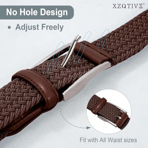 XZQTIVE Braided Stretch Belt Mens Gift Elastic Woven Belt for Golf Casual Pants Shirts Jeans3