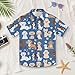 Dremagia Dogs Print Shirt Short Sleeve Button Down T Shirts Age 12 Months-12 Years Basic Style Tees Summer Casual Tops Classic Fit Spread Collar Basic Style Tees V Neck Beach Costume for Boys