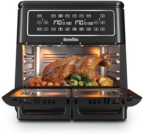 Breville Halo Flexi Air Fryer | Digital Dual Air Fryer Oven | 11L...