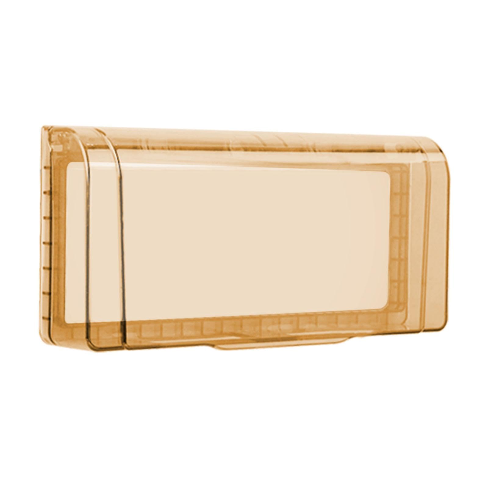 Waterproof Switch Plug Outlet Cover Washroom Protection Receptacle Protector Light Brown - ABS Outdoor Waterproof Switch Cover | Dustproof Splash-Proof Wall Plate Box for Bathrooms-image-27