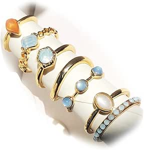 Amazon.com: Kprusoian Bohemian Stackable Knuckle Rings Set for Women ...