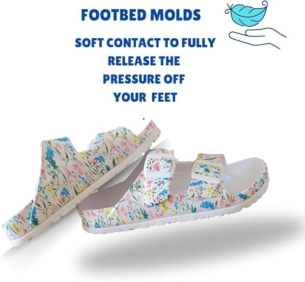 Magiko Women Slip-On Casual Slides Sandals EVA Double Buckle Adjustable Comfortable Light Weight Slides - Image 6