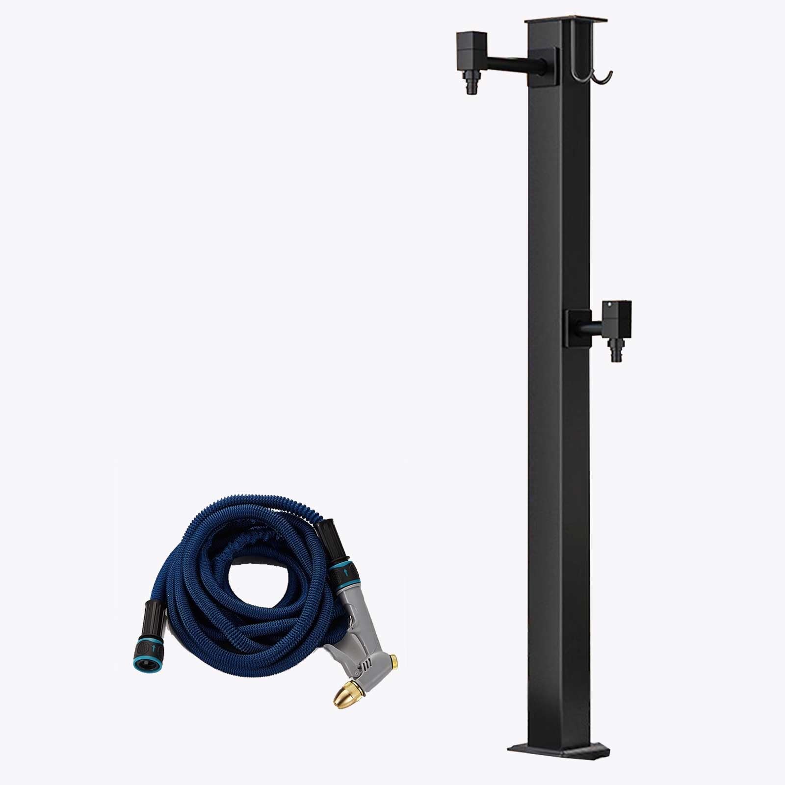 WOTZOV Faucet Water Column,304 Stainless Steel Vertical Garden Water Column With Faucet & Spray Gun - Durable Outdoor Irrigation & Washing Solution，96cm/38in