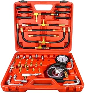 PLAYOCCAR TU-443 Fuel Injection Pressure Tester Kit with 140psi 10bar Gauge