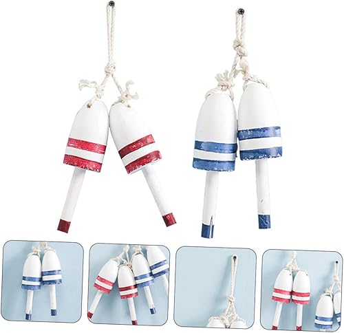 Miniatura 7 de OATIPHO Bobber - 2 colgantes de madera con temática mediterránea, decoración del hogar, arte de pared para cada habitación