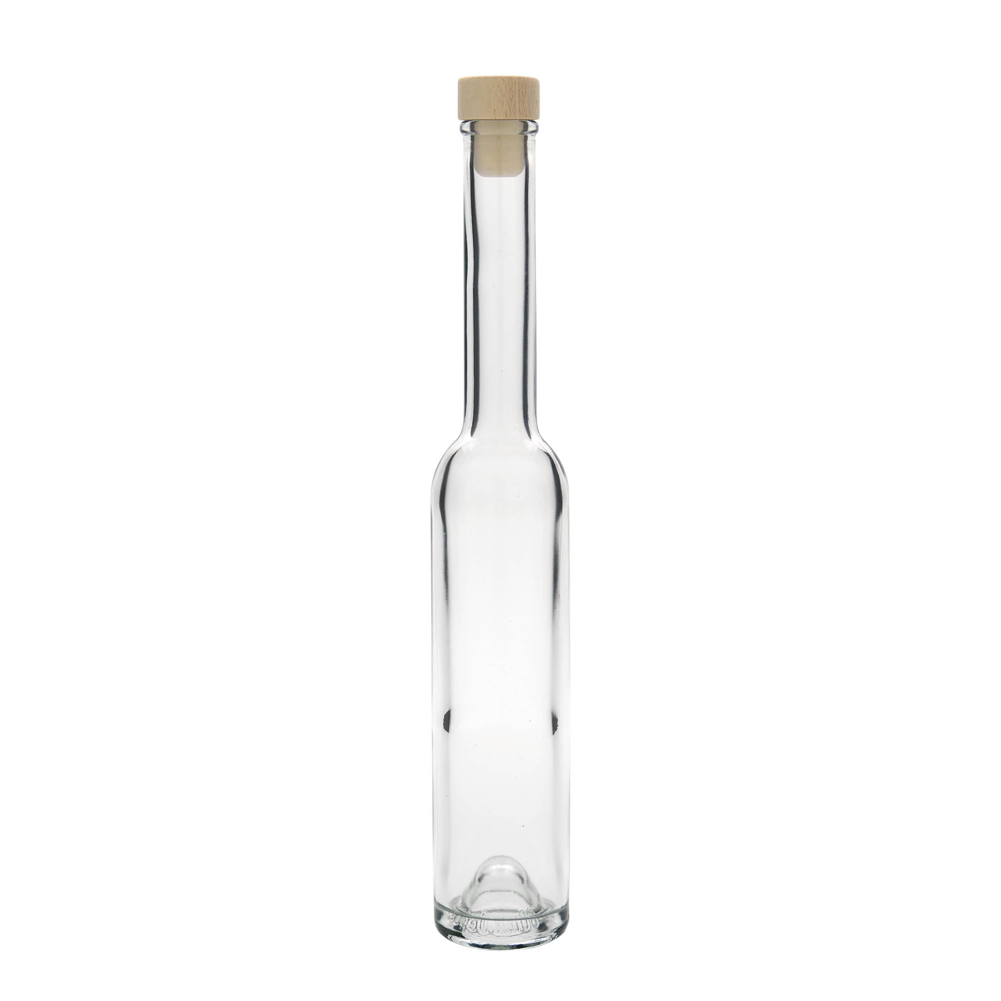 Set di 12 bottiglie di vetro da 200 ml, rotonde, in vetro trasparente, per liquori, liquori, bevande, oli, aceto