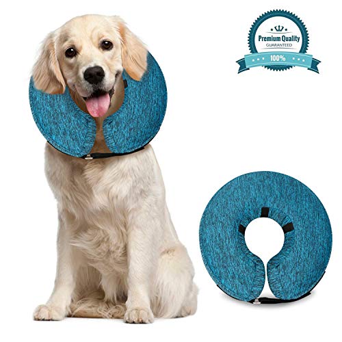 MIDOG Pet Inflatable Collar for After Surgery,Soft Protective Recovery Collar Cone for Dogs