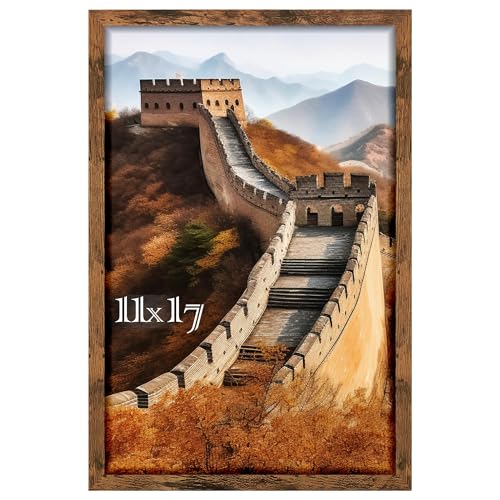 Picrit 11x17 Picture Frame Photo Frame for Wall Mounting Display Brown