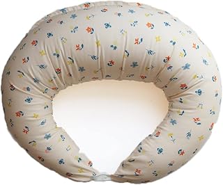 ミュッケポッケ 抱き枕にもなる大きめサイズの授乳クッション 花もよう 洗える 抱き枕 妊婦 日本製 (アイボリー)