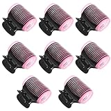 16 Stück Lockenwickler Set Hot Roller Clip Lockenwickler Klammern Clips Kunststoff Lockenstab Papilotten Klammern Lockenwicklers Groß Selbsthaftend Ersatz Lockenwicklers für Lange Mittlere Kurze Haare