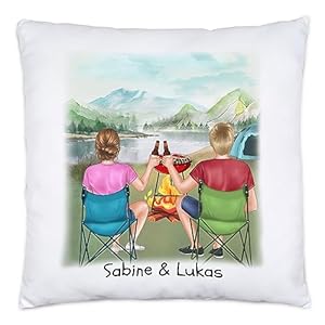 Kiddle-Design Personalisiertes Camping Kissen für Paare