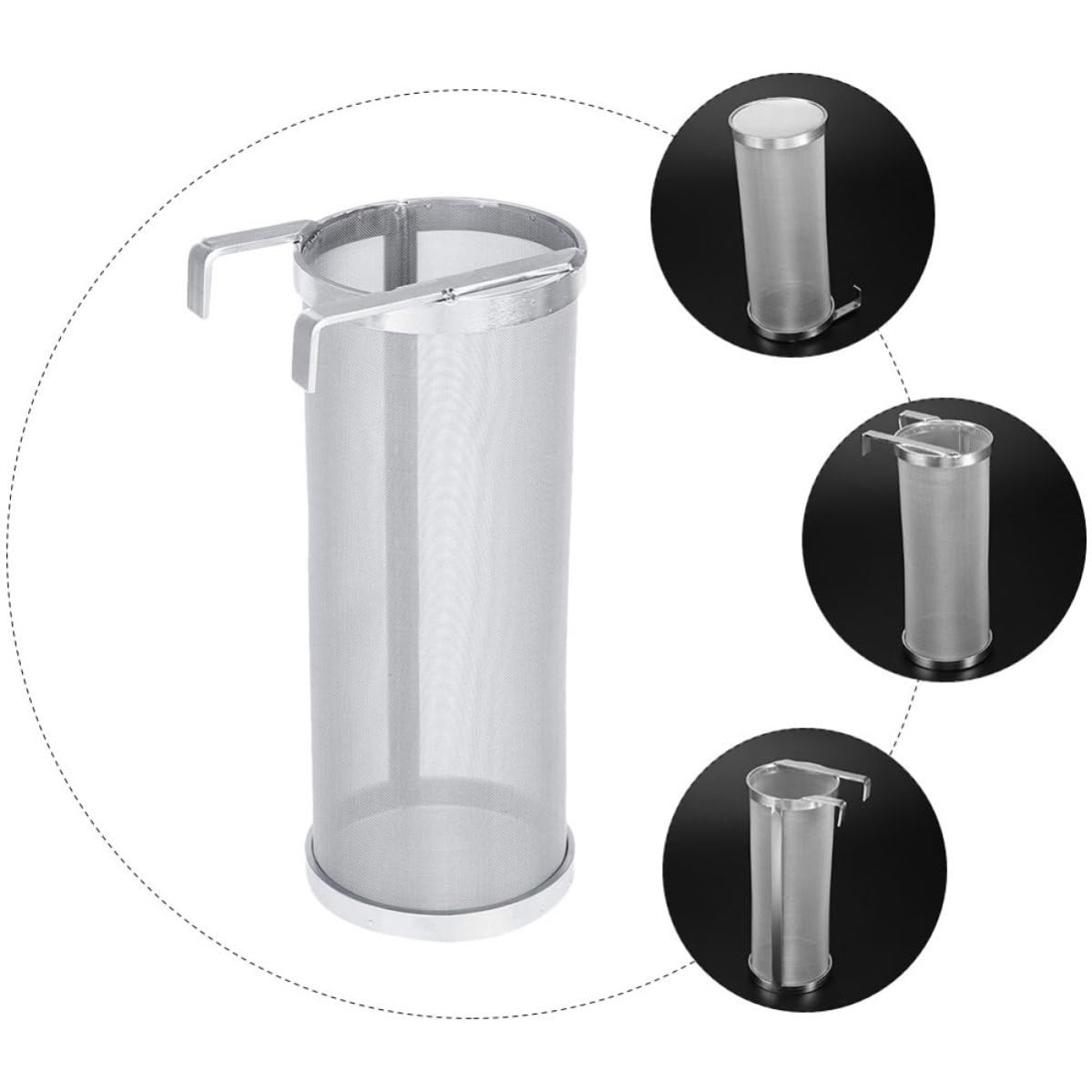 HEALLILY Filtro Barile Multi-Funzione in Acciaio Inossidabile, Argento