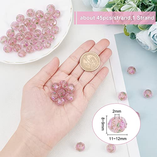 OLYCRAFT 45pcs 11~12mm Gold Sand Lampwork Beads Glass Handmade Round Loose Beads for Rosary Making Jewelry Craft Making with 2mm Hole - Image 2