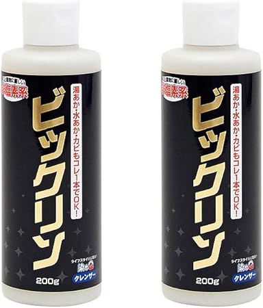 Amazon 染めq ビックリン 0g 2本セット 汚れ落とし クレンザー 研磨剤 無香料 非塩素系 浴室 洗面所 トイレ タイル 湯あか 水あか カビ 染めqテクノロジィ 浴室 浴槽洗剤