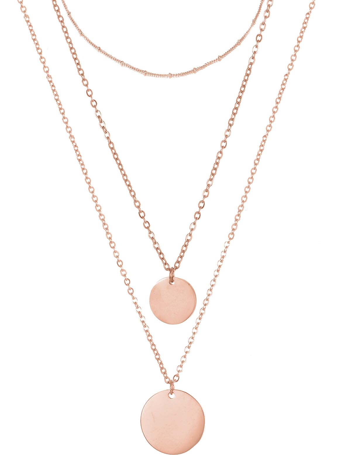 BONNYBIRD Set de Collar Premium BonnySydney: Collar Mujer de Acero Inoxidable en Plata, Oro y Oro Rosa, 100% Resistente al Agua y Respetuoso con la Piel