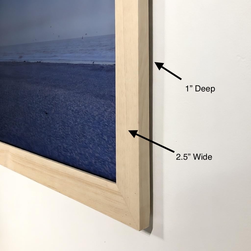 Pine Wood Frame Compatible only with Samsung The Frame TV (2021-2026), Wall Mount, Handmade 2.5" Wide (Natural, 65")