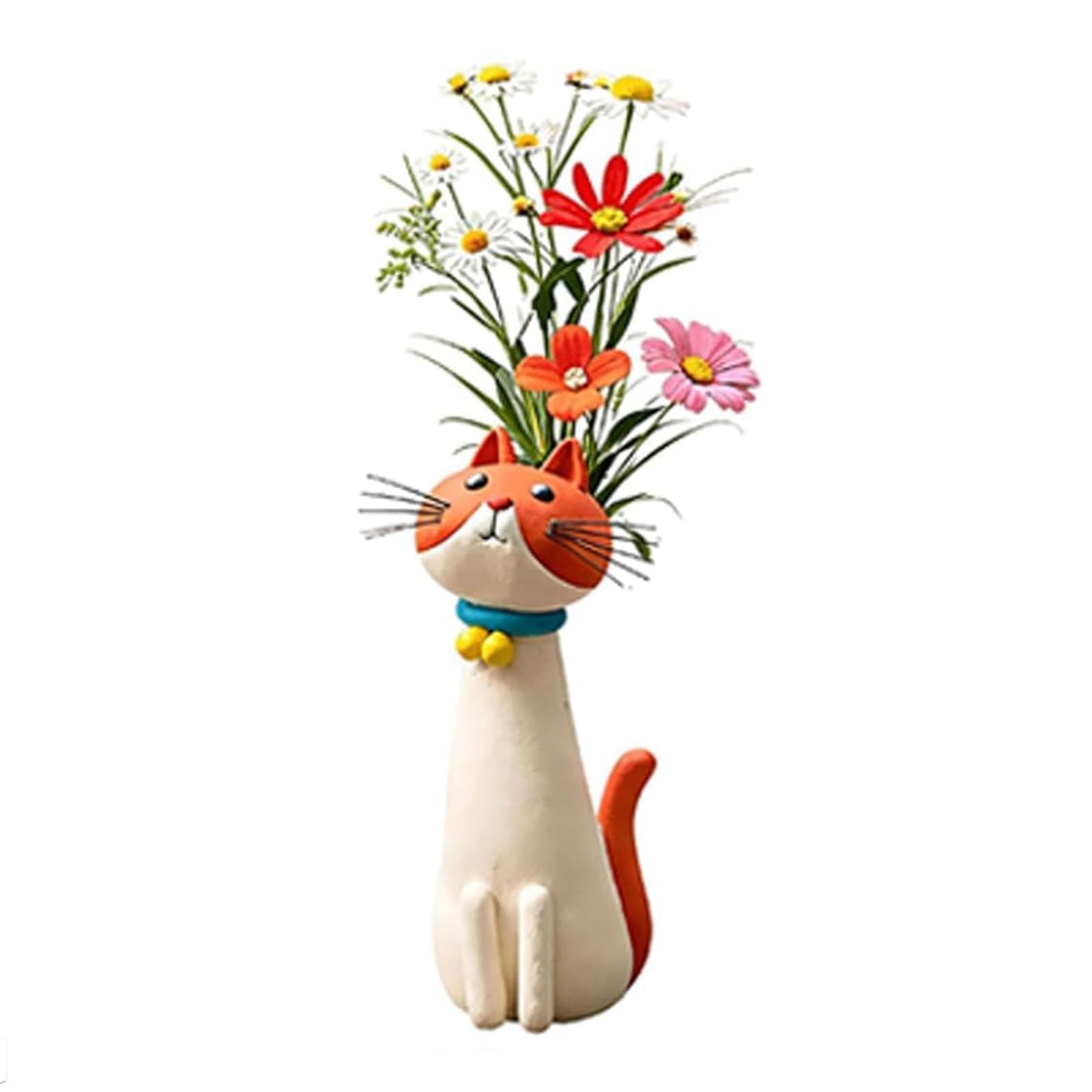 Women's E Quirky Cat Vas For Flowers | Cut Cat Flower Vas For Whimsical Decor | Cat Lover Gifts For | Modern Minimalist Nordic Styl Kitten Flower Vases For Hom Living Room Bookshelf Offic Tabl