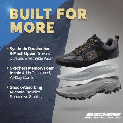 Image of Skechers Men's Stamina AT Upper Stitch | Casual, Trail, Memory Foam, DuraLeather Mesh Upper, Shock-Absorbing Midsole