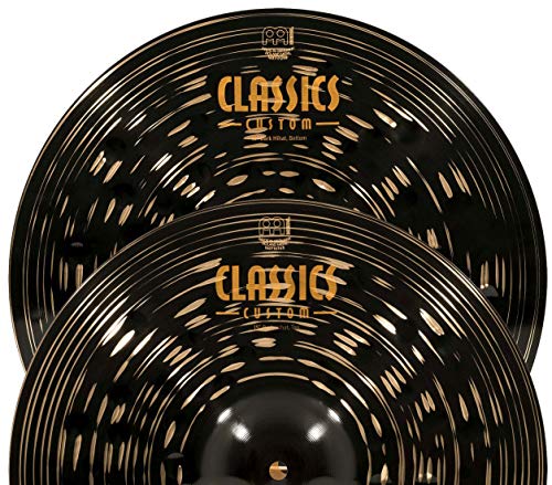 Meinl 15" Hihat (Hi Hat) Cymbal Pair - Classics Custom Dark - Made In Germany, 2-Year Warranty (Cc15Dah) #TOP4