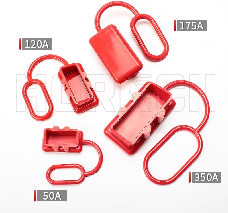 Soft Dust Cover 50A 120A 175A 350A 600V Two-Pole Power Connector Accessories Dust Cap for 2 Pin Battery Connector Rubber Plug - (Color: 350A (Black), Package: 6 pcs)