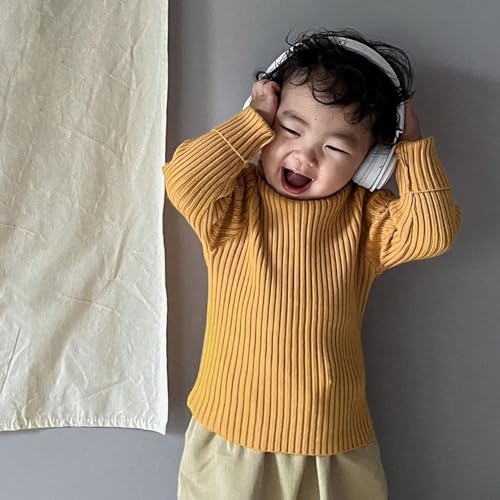 Toddler Girl Boy Turtle Neck Sweater Kids Solid Long Sleeve Knitted Pullover Sweaters Warm Fall Winter Tops Clothes3