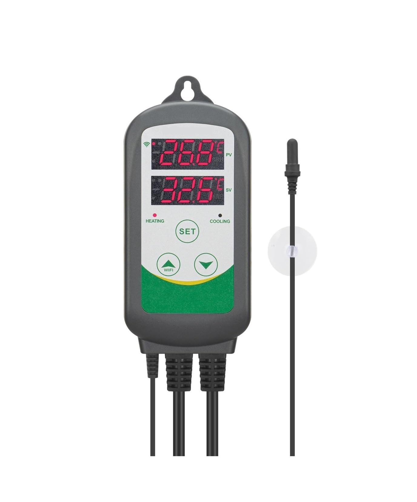 ITC-308 Heating&Cooling Temperature Controller Calibratable Outlet Thermostat with Waterproof Aquarium Probe(AU 220V)