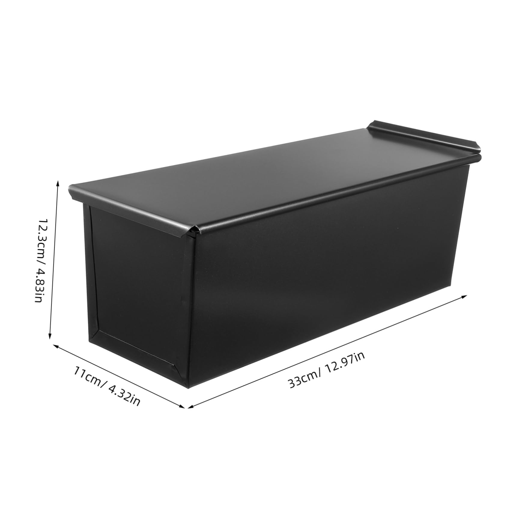 Alipis 5löcher Loaf Pan Mit Deckel Antihaft-brotbackform Für Toast Und Brötchen Belüftungslöcher Für Zuhause Geeignet Für Backofen Schwarz Langlebiges Karbonstahlmaterial