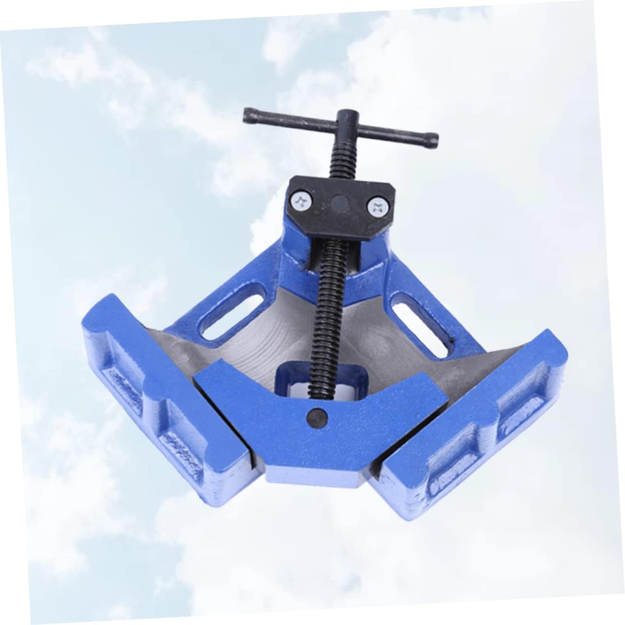 Right Angle Clamp Heavy-duty Iron Welding Pliers with Head Anti-skid Handle for Woodworking Framing and Cabinet Installation Blue