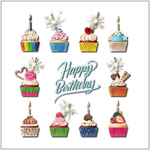 Carte d'anniversaire cupcake – Carte d'anniversaire pour lui et elle – Carte d'anniversaire pour ami – Carte d'anniversaire pour femme – Carte d'anniversaire pour homme – Carte d'anniversaire mignonne