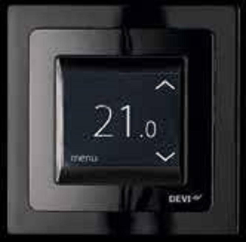 DEVIreg Touch Régulateur Chauffage au Sol Premium Tactile Noir - Finition Haut de Gamme