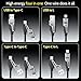 65W 4-in-1 Retractable Fast Charging Cable, 2M/6.5ft Spring Coiled USB-C to L/USB-C/USB-A Multi-Device Cord for iPhone 15/14/13, iPad, Samsung, MacBook, Laptop, Car, Tablet (2)