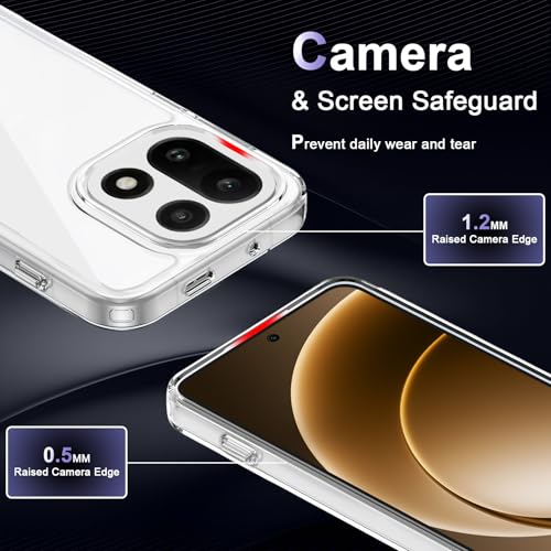 Image of Case for OnePlus 15 5G, Military Grade Drop Protection Clear Phone Case, Yellowing Resistant, Anti-Scratch Hard PC Back, Shockproof Hard Ultra-Thin Protective Cover, Transparent