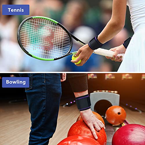 Wrist Brace, 2 Pack Wrist Wraps For Carpal Tunnel For Women. Wrist Support For Weightlifting/Fitness/Sports/Pain Relief. Highly Elastic, Adjustable, Flexible, Comfortable And Multi-Functional, Violet #TOP6