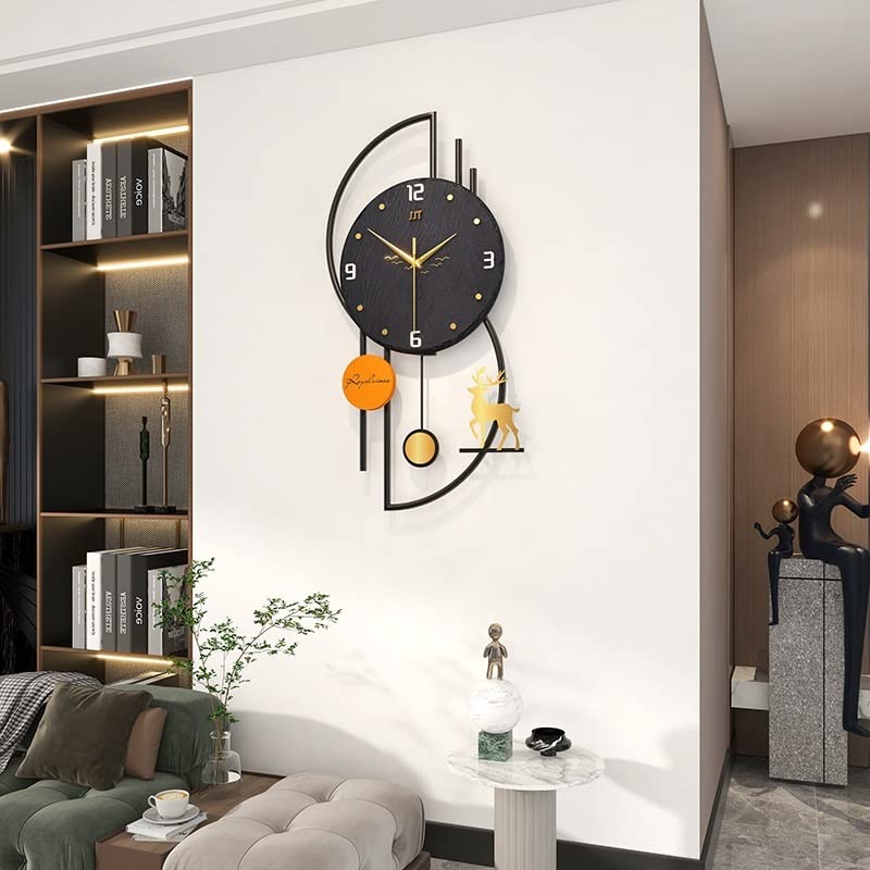 Horloges d'extérieur et de salon : petite montre murale créative modèle A - 4