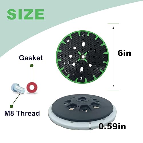 Miniatura 4 de Nueva almohadilla de lijado suave mejorada 202458 de 6 pulgadas, apta para ETS 1503 EQ, ETS EC 1503 EQ, ETS 1505 EQ, lijadora ETS EC 1505 EQ,