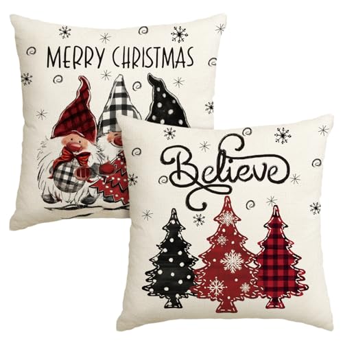 Artoid Mode GNOME Bäume Schneeflocken Weihnachten Kissenbezüge 2er...