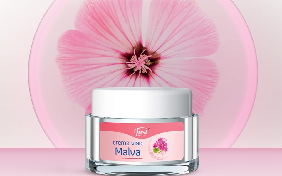 Just Crema Viso Malva, Crema Idratante con Estratto di Malva, 50 ml