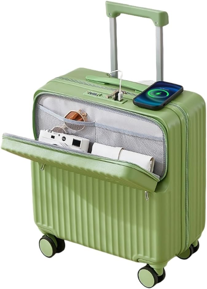 [Xozilo] スーツケース 前開き 充電ポート 多機能 カップホルダー ABS+PC素材 軽量 静音 ユニバーサルホイール 36