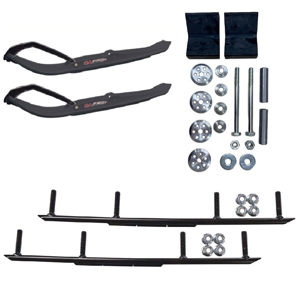 C&A Pro Black MTX Snowmobile Skis w/ 8