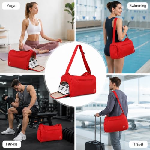 Image of PALAY Gym Bag Crossbody Duffel Bag with Shoe Compartment