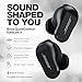 Bose QuietComfort Earbuds II Bundle with Protective Silicone Carrying Case and Cloth - Active Wireless Noise Cancelling in-Ear Bluetooth Headphones with Personalized Sound, Bose Earbuds 2 (Black)